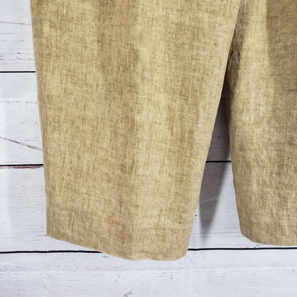 Crossing Pointe Women's 100%Linen  Brown Ankle Pants Size 22 - Picture 8 of 12